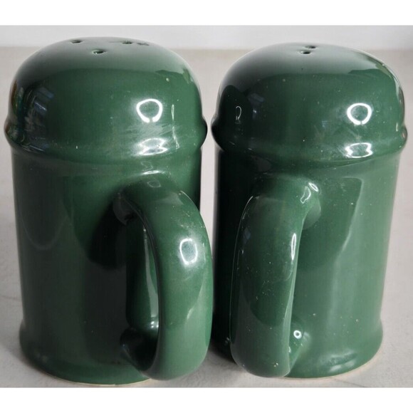 Unbranded Other - Vintage Large FIESTA Salt & Pepper Shakers Green Cottage Core